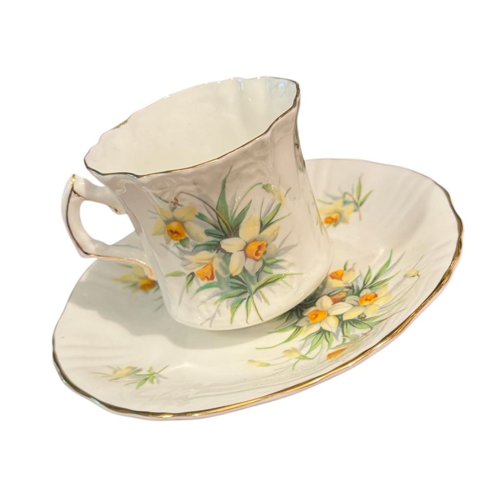 Floral Teacup and Saucer Set